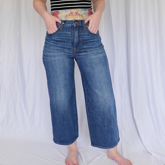 Madewell Denim - Madewell Wide-Leg Crop High Waist Jeans G7204